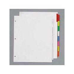 Wilson Jones/Acco Brands Inc. Oversized Clear Reinforced Insertable Tab Index, White, 8 Multicolor Tabs, 1 Set (WLJ55208)