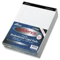 Ampad/Divi Of American Pd & Ppr evidence® perforated 8-1/2x11-3/4 pads, legal rule, red margin, white, 50 shts, dozen (AMP20320)