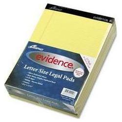 Ampad/Divi Of American Pd & Ppr evidence® perforated 8-1/2x11-3/4 pads, narrow rule, red margin, canary, 50 shts,dozen (AMP20222)