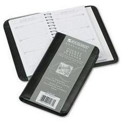 At-A-Glance exec. weekly pocket planner with hourly appts., 1 week/spread, 3-1/4x6-1/4, black (AAG7002005)