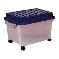 RubberMaid file chest with casters, 14-5/8 x19-1/4 x12 , clear/blue (RUB20938)