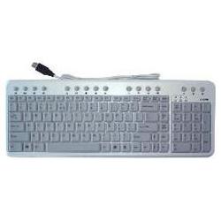 IONE iOne Scorpius N1 Slim multimedia keyboard w/ 16 hotkeys USB Pearl Colo