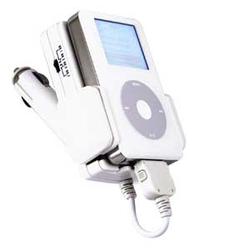Wireless Emporium, Inc. iPod 3 in 1 Car Kit - Charger/Holder/FM Transmitter (White)