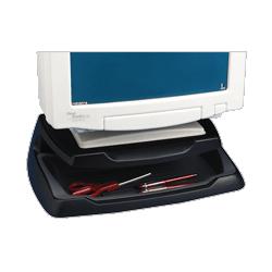 Compucessory lcd monitor stand with 4-port usb hub,18-1/2x12-3/4x4-1/4 ,bk (CCS55326)