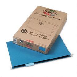 Esselte Pendaflex Corp. 100% Recycled Hanging File Folders, 1/5 Cut, Legal Size, Blue, 25/Box