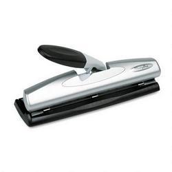 Swingline/Acco Brands Inc. 12 Sheet Light Touch™ Desktop 2 3 Hole Punch, 9/32 Diameter Hole, Black/Silver