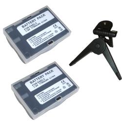 HQRP 2 Pack 1700mAh Nikon EN-EL3, ENEL3A Brand New Equivalent Li-Ion Camera/Camcorder Battery + Tripod