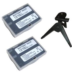 HQRP 2 Pack EN-EL3 EN-EL3A Premium Battery for NIKON D70, D50, D70S, D100 Digital SLR Camera + Tripod