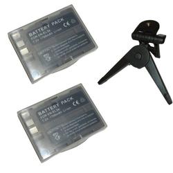 HQRP 2 Pack Rechargeable Battery for Nikon D200 D80 D70s D50 D70 D100 Digital Camera + Mini Tripod