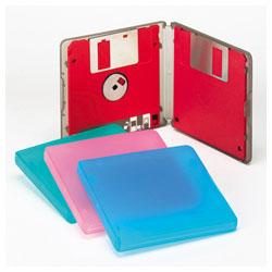 INNOVERA 3.5 Double Diskette Case, Translucent Polypropylene, 4 Cases/Pack