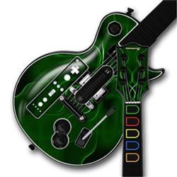 WraptorSkinz Abstract 01 Green Skin by TM fits Nintendo Wii Guitar Hero III (3) Les Paul Controller