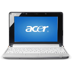 ACER Acer Aspire One A150-1126 8.9 Netbook Intel Atom N270 1.6GHz, 1GB, 160GB HD, 6 Cell Battery, 802.11b/g, Webcam, Microsoft Windows XP Home Edition (White)