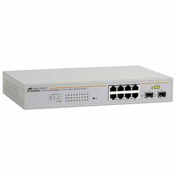 ALLIED TELESIS Allied Telesis WebSmart AT-GS950/8 8-Port Gigabit Switch - 2 x SFP (mini-GBIC) Shared - 8 x 10/100/1000Base-T LAN