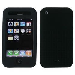 IGM Apple iPhone 3G Silicone Skin Case Black + Car Charger Adapter Cable Plug