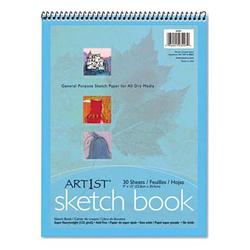 Riverside Paper Art Street Spiral-Bound Artists Sketch Book, 9 x 12 , 80 lb., 30 Sheets