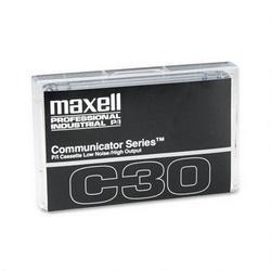 Maxell Audio/Dictation Cassette, Standard Size Communicator, 30 Minutes (15 x 2)