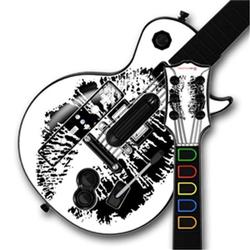 WraptorSkinz Big Kiss Black on White Skin by TM fits Nintendo Wii Guitar Hero III (3) Les Paul Contr