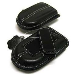 Wireless Emporium, Inc. Black Premium Cowhide Pouch for Motorola RAZR VE20