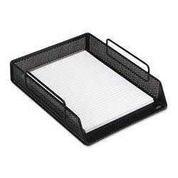 Rolodex Corporation Black Punched Metal And Wire Mesh Letter Tray