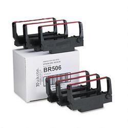 NU-KOTE Black/Red Nylon Compatible Ribbon for Epson TM Series Cash Registers, 6/Box