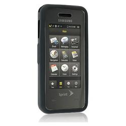 IGM Black Silicone Skin Case Cover+LCD Screen Guard Protector for Sprint Samsung Instinct SPH-M800