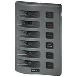 Blue Sea System Blue Sea 4306 WeatherDeck Water Resistant Fuse Panel - 6 Position - Gray