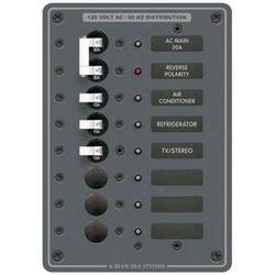 Blue Sea System Blue Sea 8027 AC Main +6 Position Breaker Panel (White Switches)