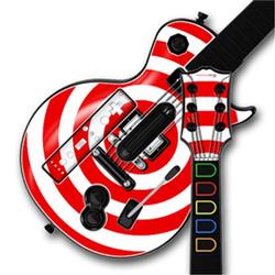 WraptorSkinz Bullseye Red and White Skin by TM fits Nintendo Wii Guitar Hero III (3) Les Paul Contro