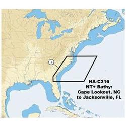 C-MAP USA C-Map Na-C316 C-Card Format Cape Lookout - Jax Bathy
