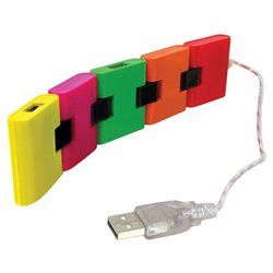 CTA DIGITAL INC. CTA Digital LT-S4C Fold n Go 4-Port USB Train-Style Hub - 4 x - USB - External