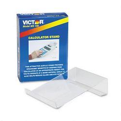 Victor Calculator Stand, Medium, 6 1/2w x 8 1/2d x 2 1/2h, Clear Acrylic