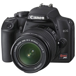 CANON USA - DIGITAL CAMERAS Canon EOS Rebel XS Digital SLR Camera with 10 Megapixel, 2.5 LCD, 3 Frames Per Sec & Live View Mode - Black