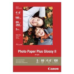 Canon PP-201 Photo Paper Plus II - 4 x 6 - Glossy - 100 x Sheet