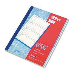 Tops Business Forms Carbonless Money Receipt Book, Duplicate, 4 Receipts/Pg, 400 Sets/Black