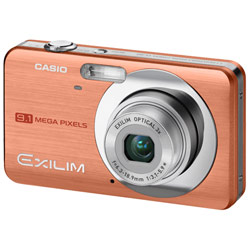 Casio Exilim EX-Z85 9 Megapixel Digital Camera w/3x Optical Zoom, 2.6 LCD, Auto Shutter Modes, Face Detection & Drag and Drop Videos into iTunes - Orange