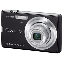 Casio Exilim Zoom EX-Z250 Digital Camera - Black - 9.1 Megapixel - 16:9 - 4x Optical Zoom - 4x Digital Zoom - 3 Active Matrix TFT Color LCD