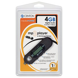 Centon Electronics Centon 4GB moVex MP3 Player (Black)
