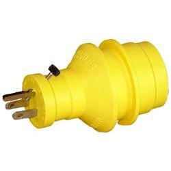 Charles Marine Charles 30 Amp To 15 Amp 125 Volt Hand Adapter Yellow