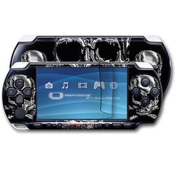 WraptorSkinz Chrome Skulls Skin and Screen Protector Kit fits Sony PSP Slim