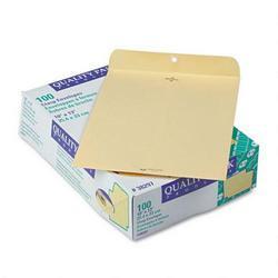 Quality Park Clasp Envelopes, Cameo Buff, 28 lb., 10 x 13, 100/Box