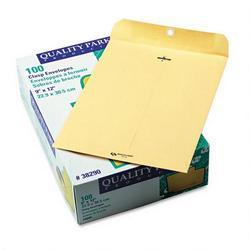 Quality Park Clasp Envelopes, Cameo Buff, 28 lb., 9 x 12, 100/Box