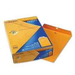 Westvaco Clasp Envelopes, Kraft, 12 x 15 1/2, 100/Box