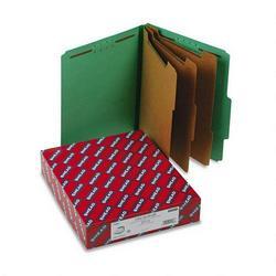 Smead Manufacturing Co. Classification Folders, 8 Section, Letter, 2/5 Cut, 3 Expansion, Green, 10/Box