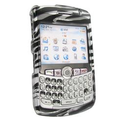 Eforcity Clip-On Case w/ Belt Clip for Blackberry Curve 8300, Clear Zebra by Eforcity