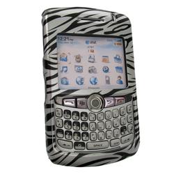 Eforcity Clip-On Case w/ Belt Clip for Blackberry Curve 8300, Silver Zebra by Eforcity