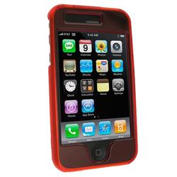 Eforcity Clip On Crystal Case for Apple iPhone 3G, Clear Red by Eforcity