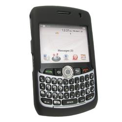 Eforcity Clip On Rubber Coated Case for Blackberry Curve 8330, Black by Eforcity