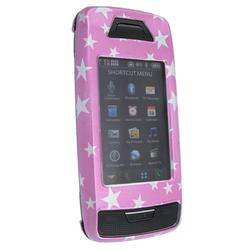 Eforcity Clip-on Case for LG VX10000 Voyager, Pink w/ Silver Stars by Eforcity