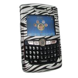 Eforcity Clip-on Case w/ Belt Clip for Blackberry 8800 / 8830, Silver Zebra by Eforcity