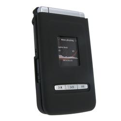 Eforcity Clip-on Rubber Coated Case for Nokia N75, Black by Eforcity